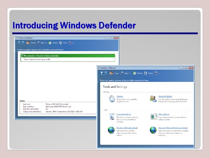 Introducing Windows Defender 