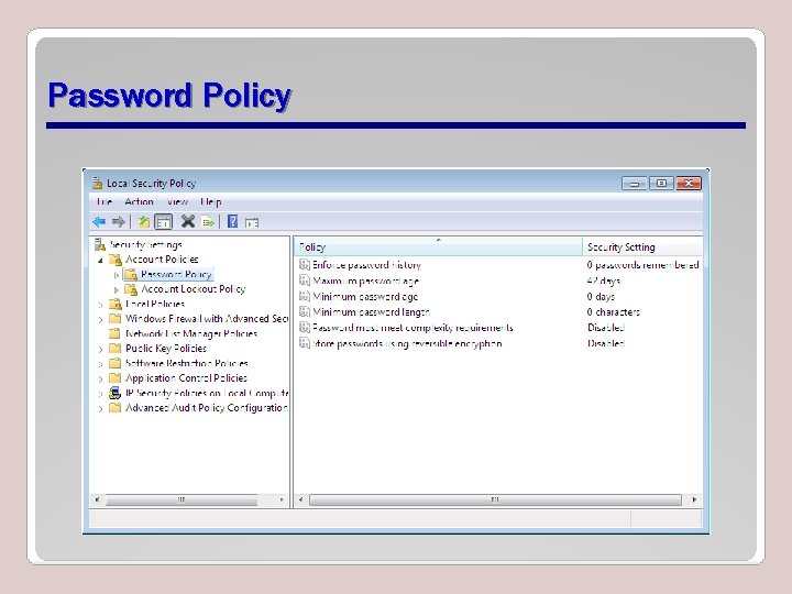 Password Policy 