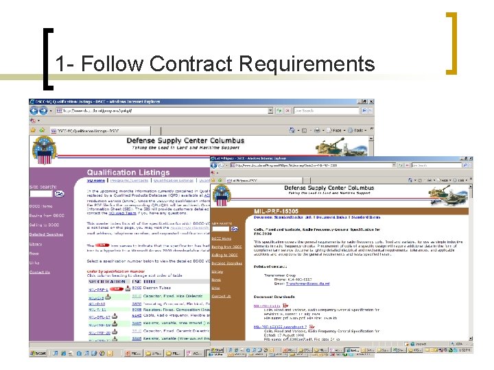 1 - Follow Contract Requirements 