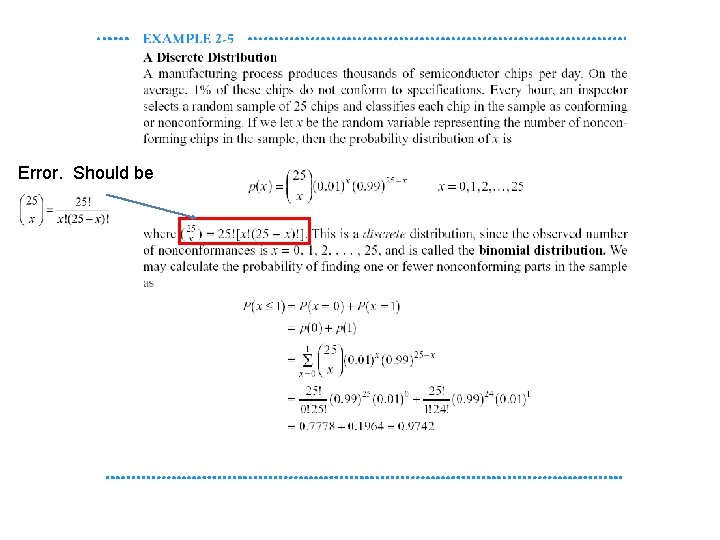 Error. Should be Error. Should be