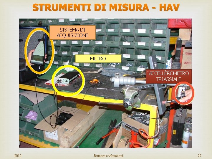 STRUMENTI DI MISURA - HAV SISTEMA DI ACQUISIZIONE FILTRO ACCELLEROMETRO TRIASSIALE 2012 Rumore e