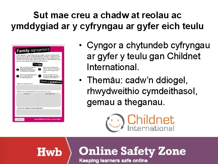 Sut mae creu a chadw at reolau ac ymddygiad ar y cyfryngau ar gyfer