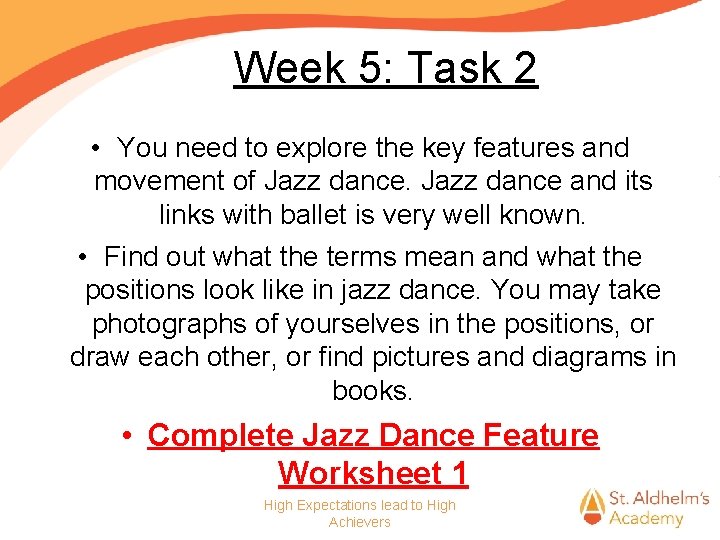 Week 5: Task 2 • You need to explore the key features and movement Week 5: Task 2 • You need to explore the key features and movement