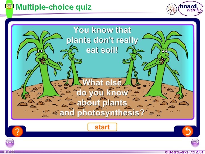 Multiple-choice quiz 19 of 29 © Boardworks Ltd 2004 