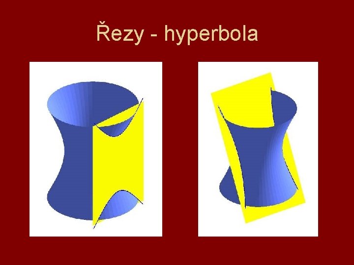 Řezy - hyperbola 