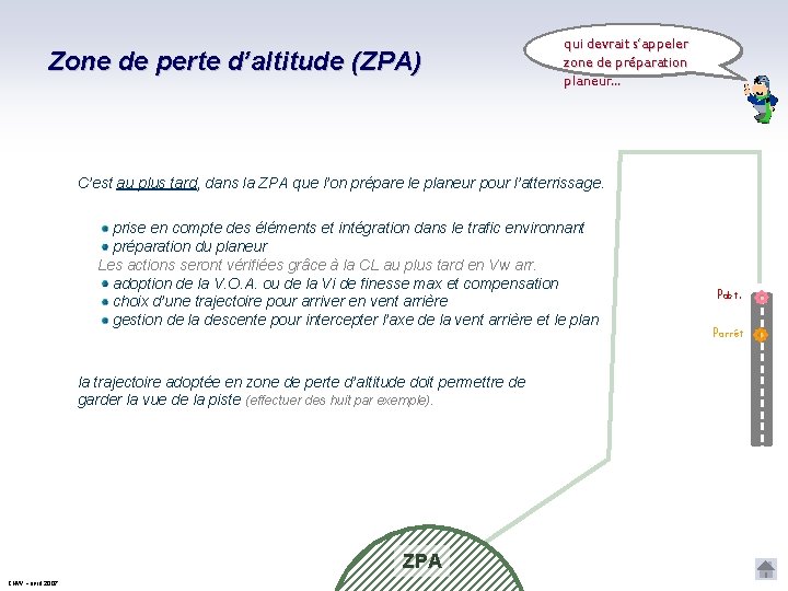 Zone de perte d’altitude (ZPA) qui devrait s’appeler zone de préparation planeur… C’est au