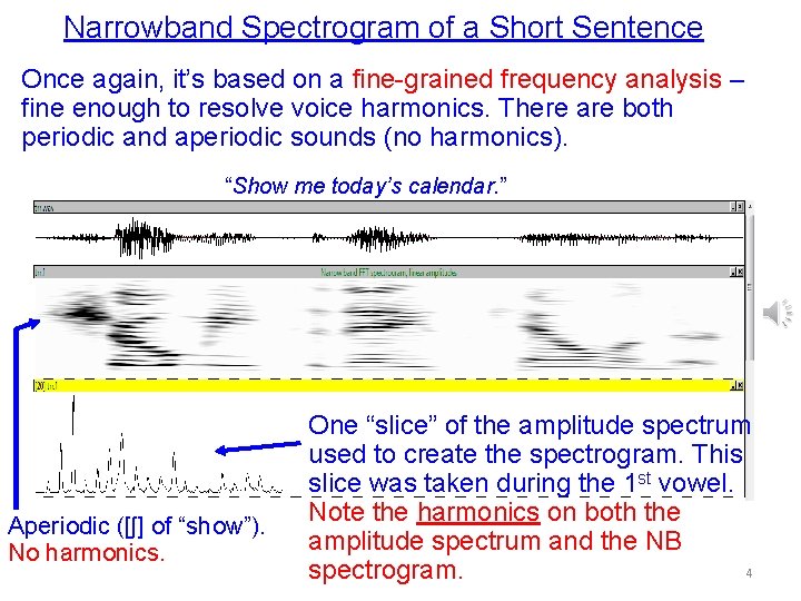 Narrowband Spectrogram of a Short Sentence Once again, it’s based on a fine-grained frequency