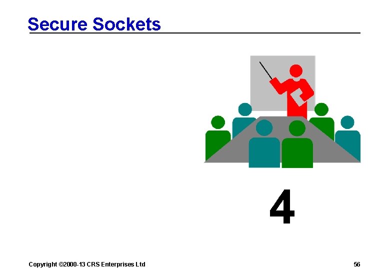 Secure Sockets 4 Copyright © 2000 -13 CRS Enterprises Ltd 56 
