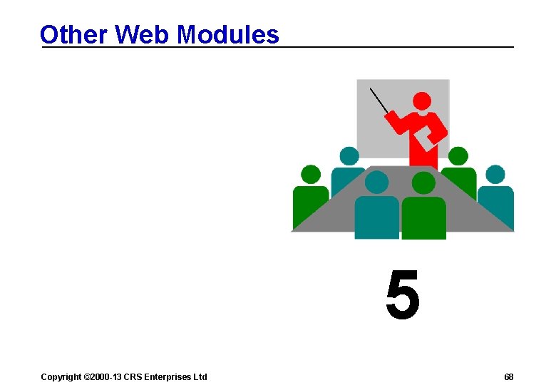 Other Web Modules 5 Copyright © 2000 -13 CRS Enterprises Ltd 68 
