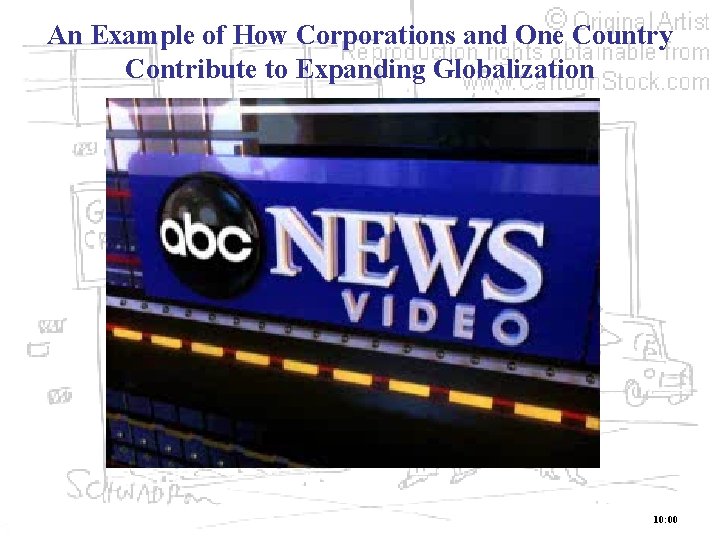 An Example of How Corporations and One Country Contribute to Expanding Globalization 10: 00