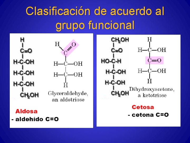 Clasificación de acuerdo al grupo funcional 