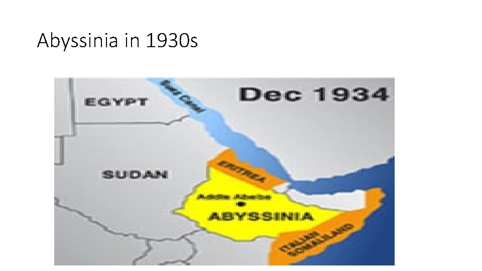 Abyssinia in 1930 s 