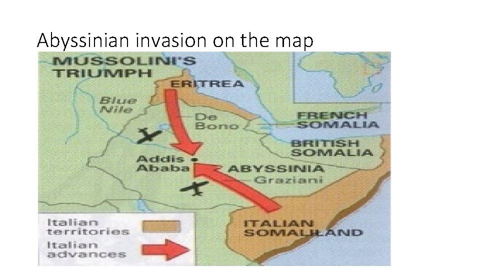 Abyssinian invasion on the map 