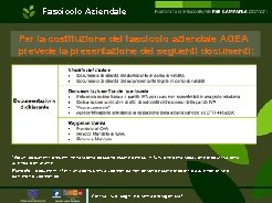 Fascicolo Aziendale Per la costituzione del fascicolo aziendale AGEA prevede la presentazione dei seguenti