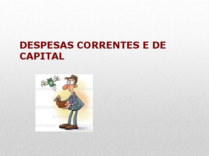 DESPESAS CORRENTES E DE CAPITAL 