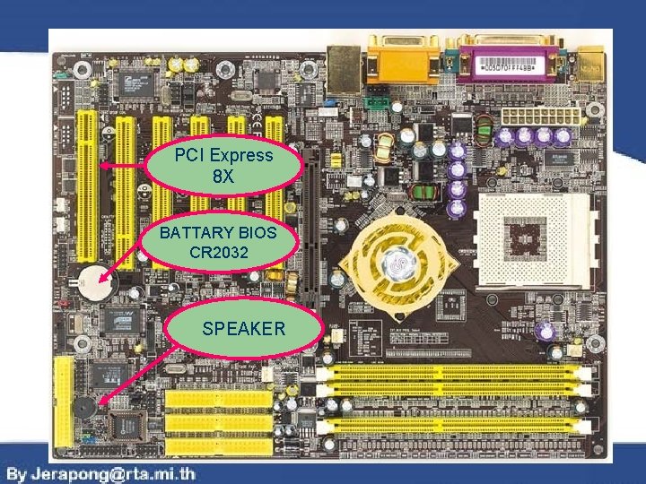 PCI Express 8 X BATTARY BIOS CR 2032 SPEAKER 