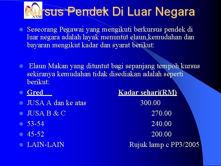 Kursus Pendek Di Luar Negara Jabatan Akauntan Negara Malaysia – perintah am bab B