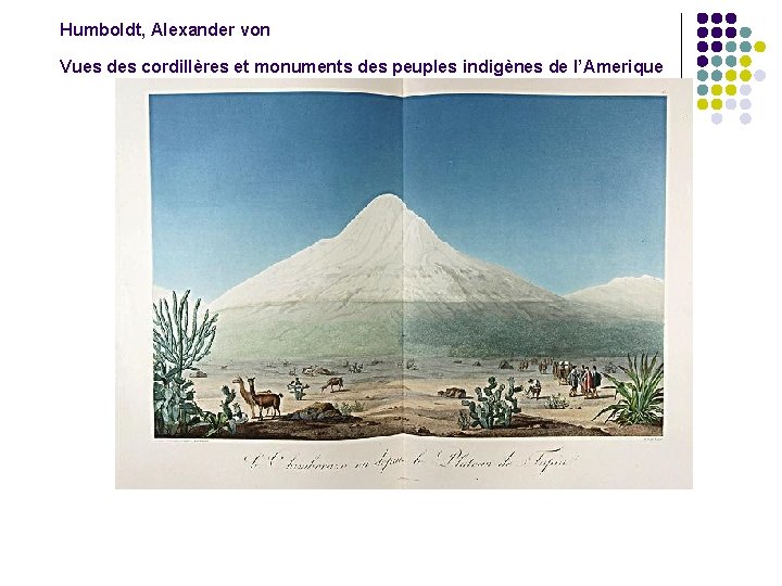 Humboldt, Alexander von Vues des cordillères et monuments des peuples indigènes de l’Amerique 