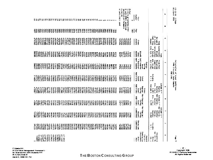 P: Master. Dk BCG’s Value Management Framework An Overview for MBA Students. PPT Rt