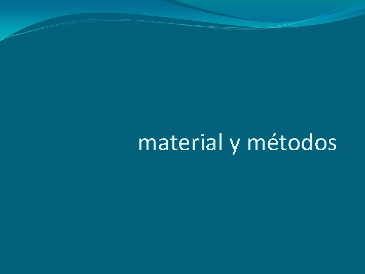 material y métodos 