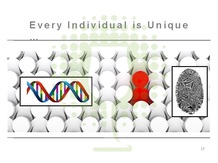 Every Individual is Unique … 17 
