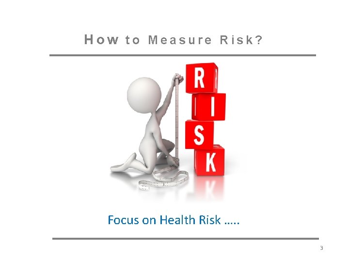 How to Measure Risk? Focus on Health Risk …. . 3 
