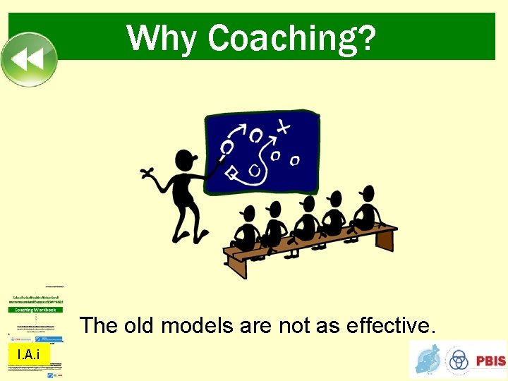 Why Coaching? The old models are not as effective. I. A. i 