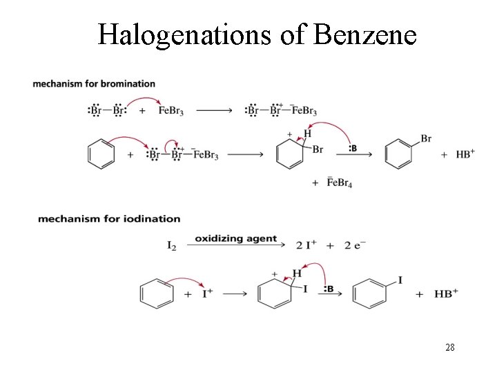 Halogenations of Benzene 28 