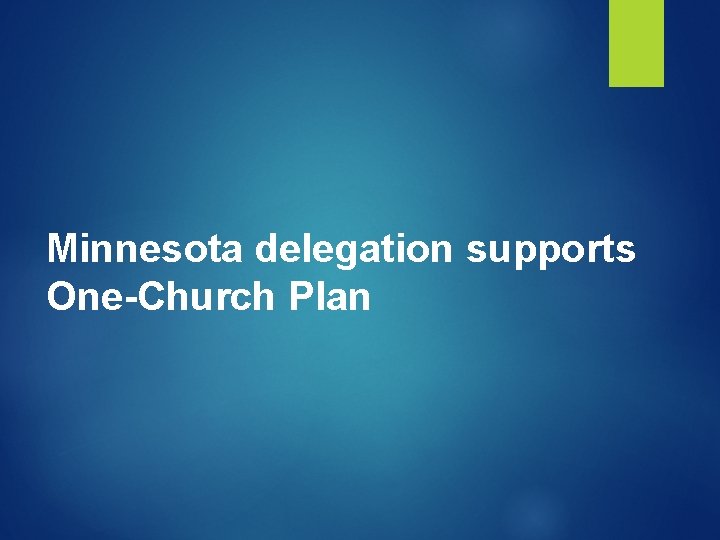 Minnesota delegation supports One-Church Plan 