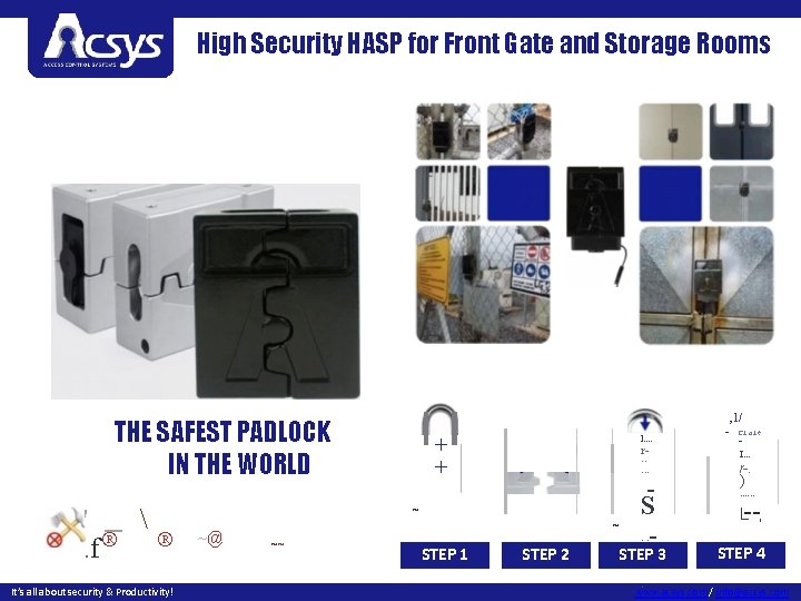 High Security HASP for Front Gate and Storage Rooms , 1/ THE SAFEST PADLOCK
