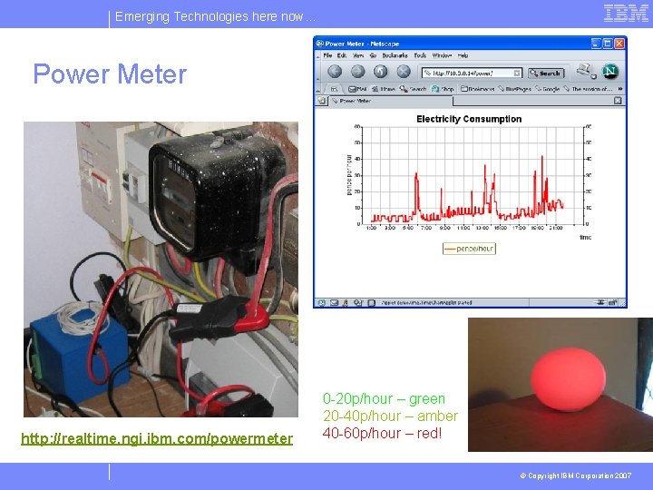 Emerging Technologies here now… Power Meter http: //realtime. ngi. ibm. com/powermeter 0 -20 p/hour