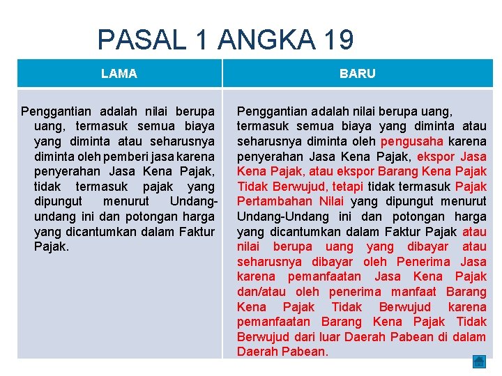 PASAL 1 ANGKA 19 LAMA Penggantian adalah nilai berupa uang, termasuk semua biaya yang