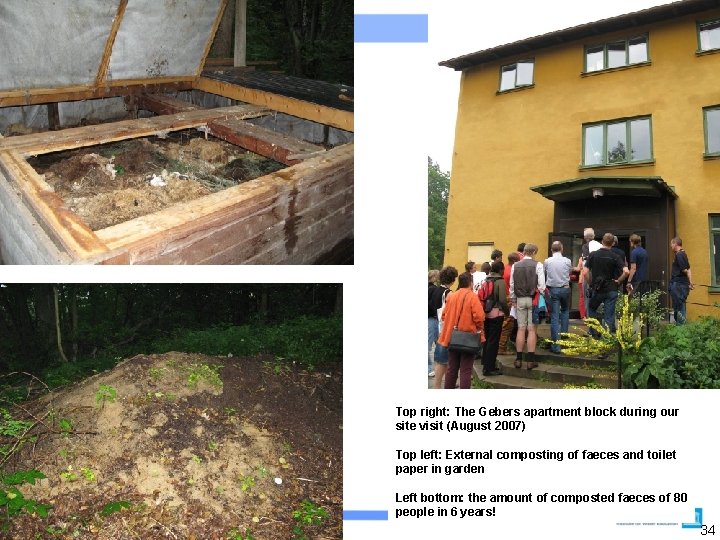 Top right: The Gebers apartment block during our site visit (August 2007) Top left: