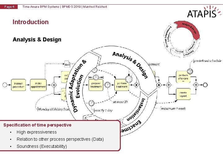 v 1. 0 Page 4 Time-Aware BPM Systems | BPMDS 2019 | Manfred Reichert