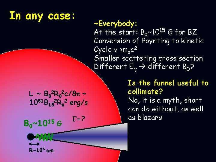 In any case: L ~ B 02 R 02 c/8 p ~ 1051 B