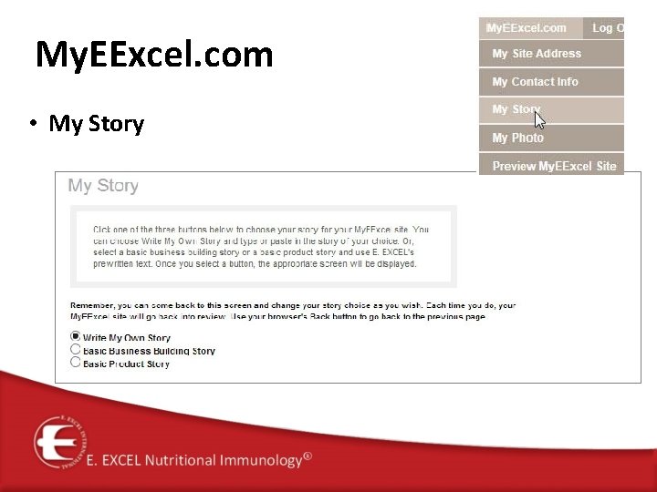 My. EExcel. com • My Story 