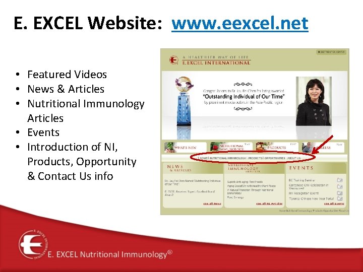 E. EXCEL Website: www. eexcel. net • Featured Videos • News & Articles •