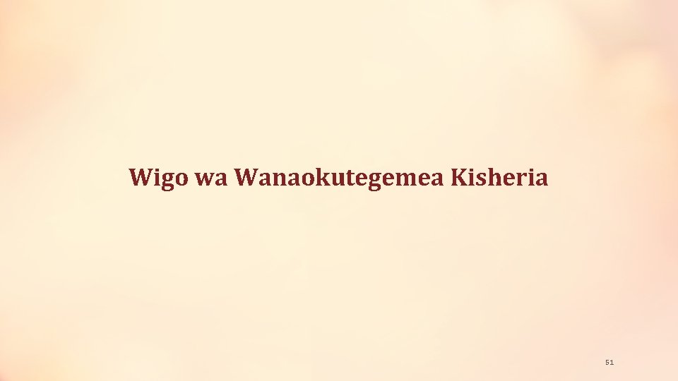 Wigo wa Wanaokutegemea Kisheria 51 