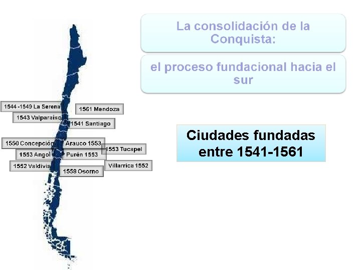 Ciudades fundadas entre 1541 -1561 