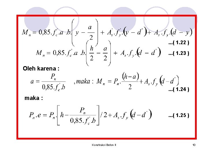 . . . ( 1. 22 ). . . ( 1. 23 ) Oleh