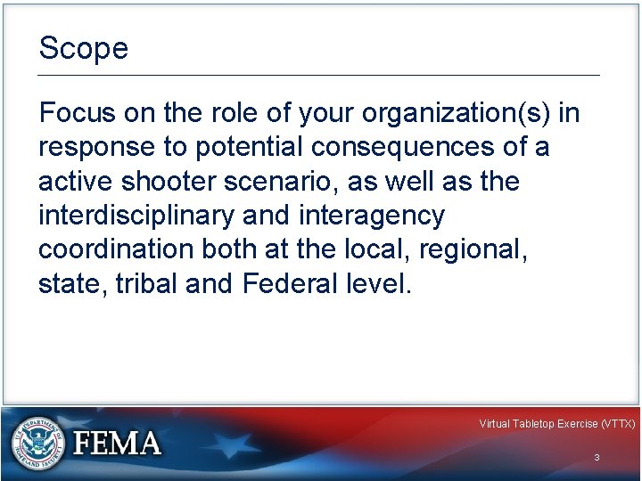 Scope Focus on the role of your organization(s) in response to potential consequences of