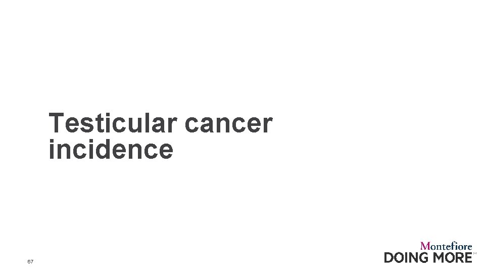 Testicular cancer incidence 67 