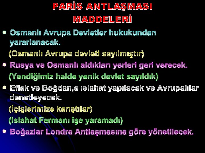 PARİS ANTLAŞMASI MADDELERİ l l 