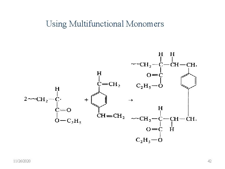 Using Multifunctional Monomers 11/26/2020 42 