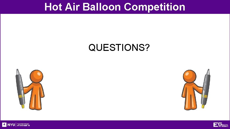 Hot Air Balloon Competition QUESTIONS? 