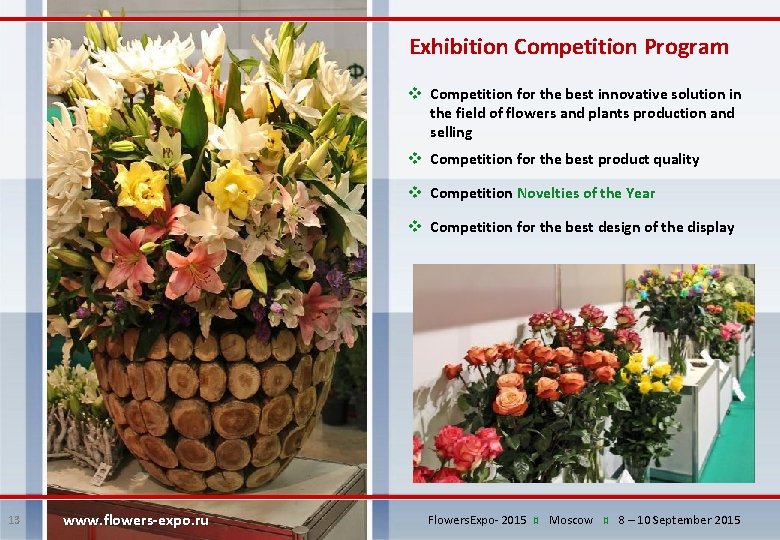 Exhibition Competition Program v Competition for the best innovative solution in the field of