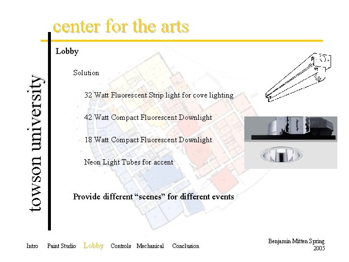 center for the arts towson university Lobby Intro Solution 32 Watt Fluorescent Strip light