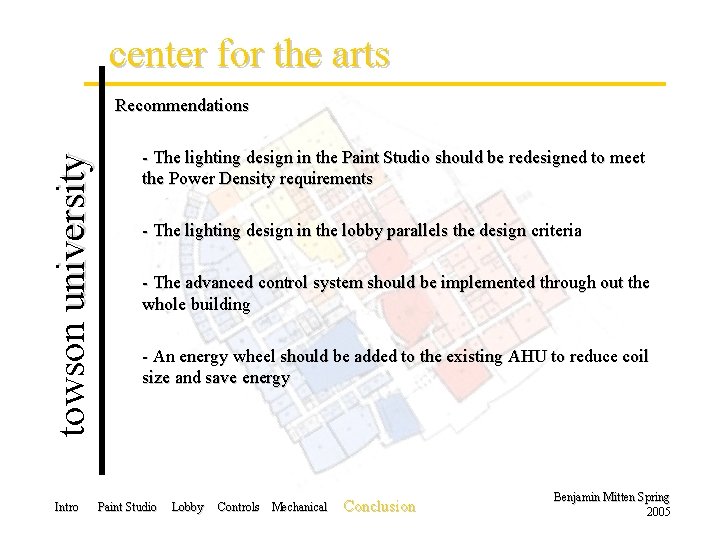 center for the arts towson university Recommendations Intro - The lighting design in the