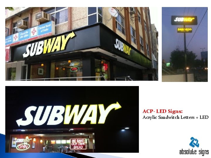 ACP- LED Signs: Acrylic Sandwitch Letters + LED 
