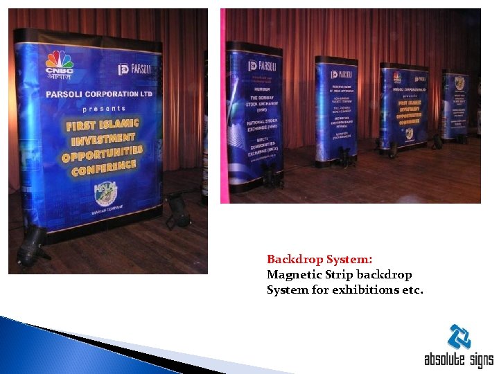 Backdrop System: Magnetic Strip backdrop System for exhibitions etc. 